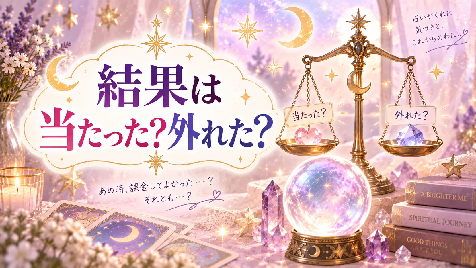 占いの結果は当たったのか外れたのかを表すイメージ画像