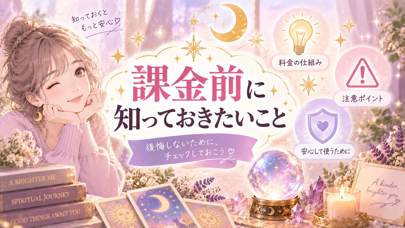 占いに課金する際の注意点を表すイメージ画像