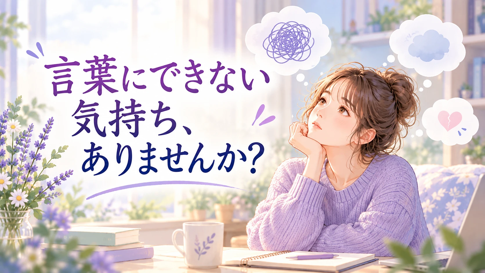 言葉にできない気持ちがあることを表すイメージ画像