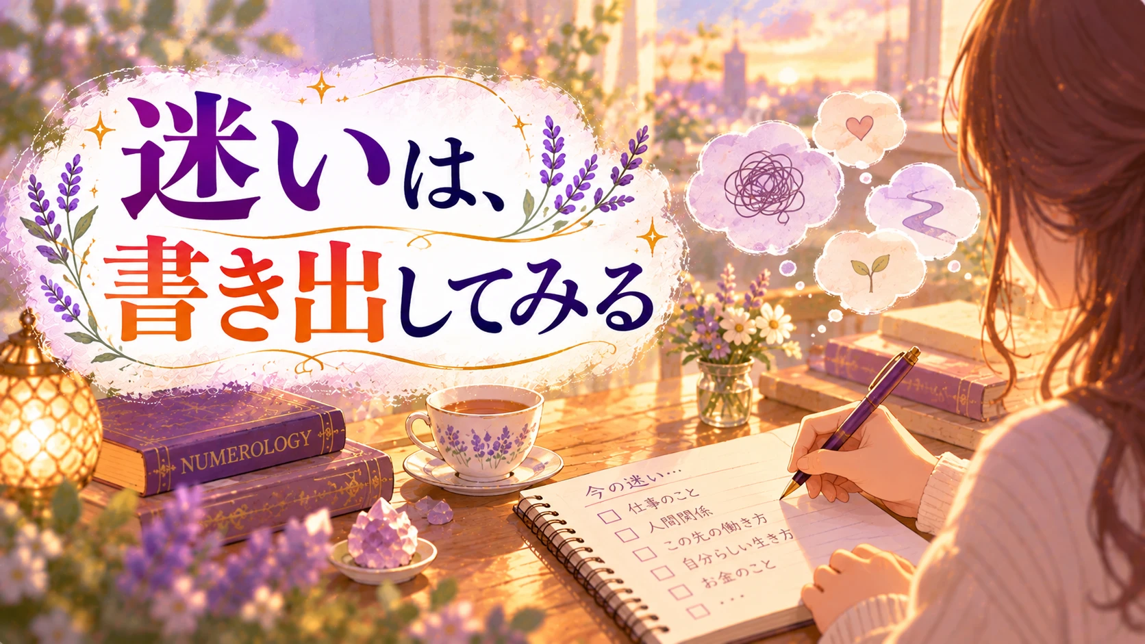 迷いは書き出してみることを表すイメージ画像